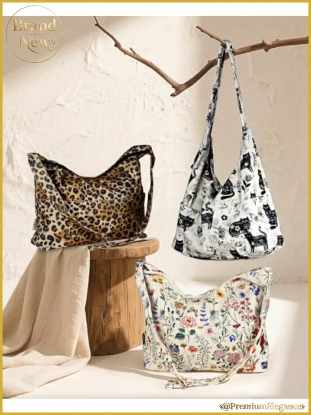 Corduroy Hobo Bag Women Slouchy Shoulder Crossbody Tote with Zipper Pockets